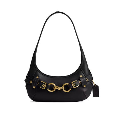 Coach Women's Belted Ergo Shoulder Bag 26 Brass/Black