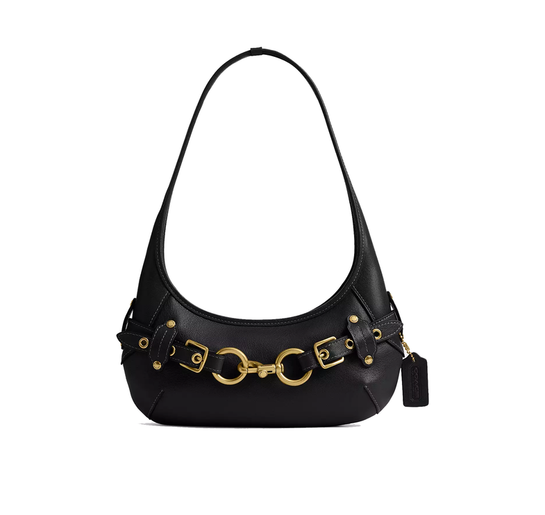 Coach Women's Belted Ergo Shoulder Bag 26 Brass/Black
