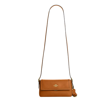Coach Women's Etta Small Flap Shoulder Bag Gold/Brown