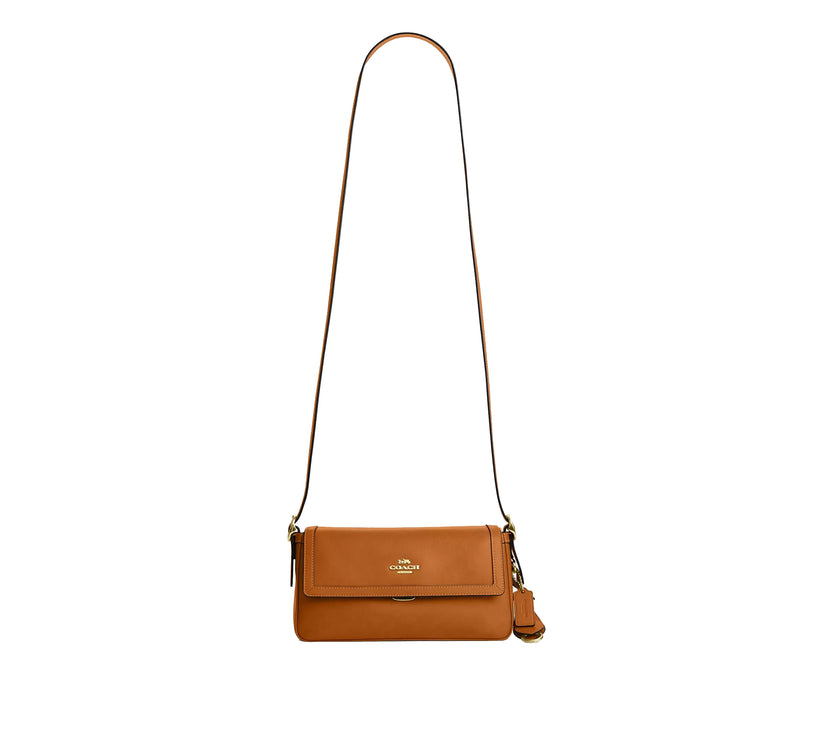 Coach Women's Etta Small Flap Shoulder Bag Gold/Brown