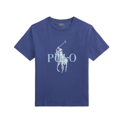 Polo Ralph Lauren Boy's Big Pony Cotton Jersey Tee Light Navy