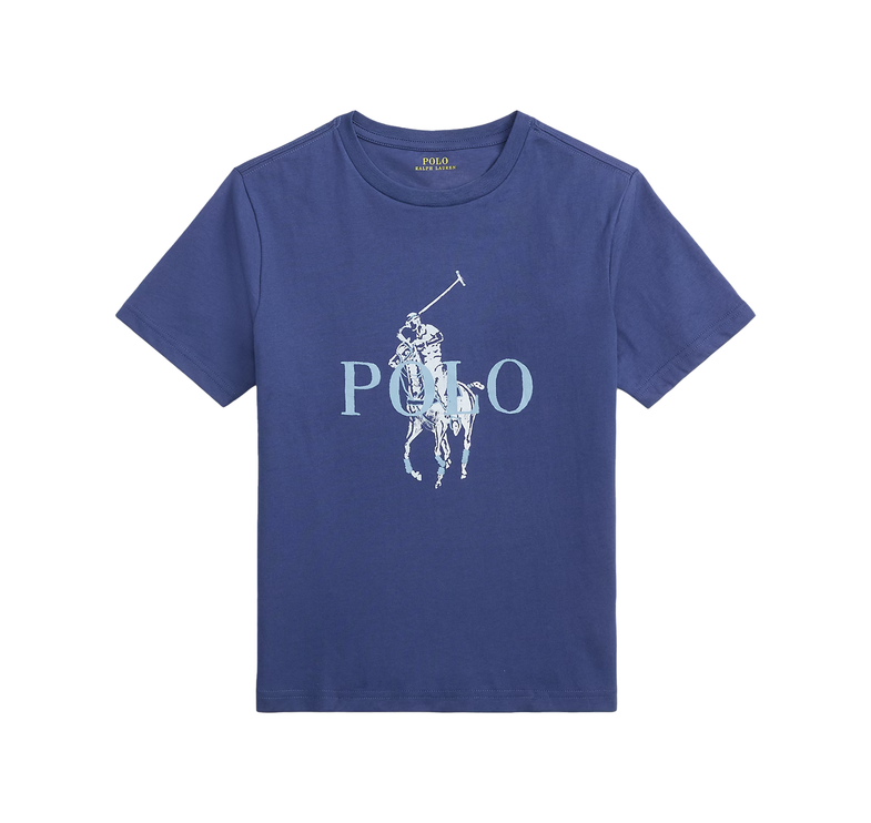 Polo Ralph Lauren Boy's Big Pony Cotton Jersey Tee Light Navy