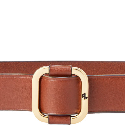 Polo Ralph Lauren Women's Slide-Buckle Leather Belt Cuoio