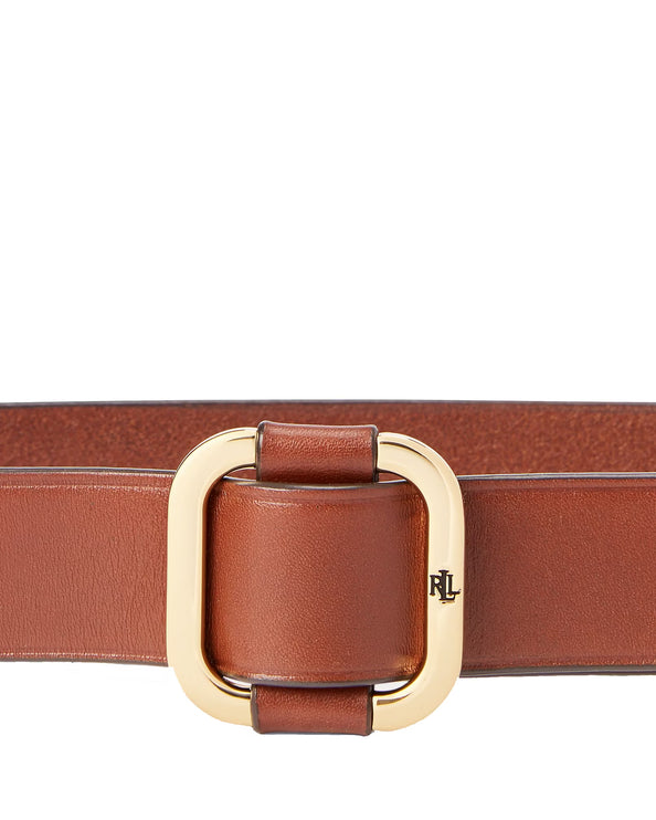 Polo Ralph Lauren Women's Slide-Buckle Leather Belt Cuoio