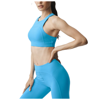 alo Women's Softsculpt Superset Bra Azure Blue