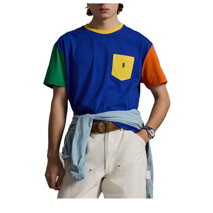 Polo Ralph Lauren Men's Classic Fit Jersey Pocket T-Shirt Pacific Royal Multi