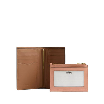 Coach Women's 2-In-1 Wallet Gold/Light Pink
