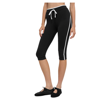 alo Women's Airbrush High-Waist Race Pace Capri Black/White