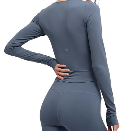 alo Women's Softsculpt Precision Long Sleeve Bluestone