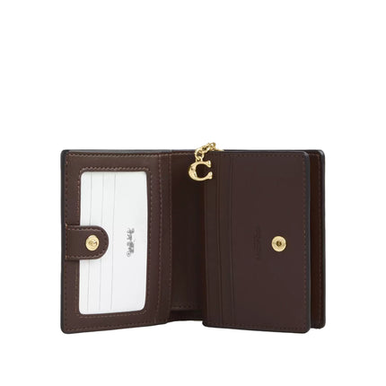 Coach Women's Snap Wallet In Ombre Signature Canvas Gold/Brown