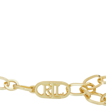Polo Ralph Lauren Women's Brass-Plated Logo Chain Belt Polished Brass