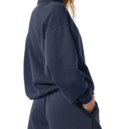 alo Women's Accolade 1/4 Zip Pullover - Navy