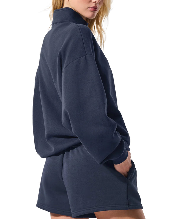 alo Women's Accolade 1/4 Zip Pullover - Navy