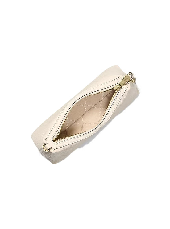 Michael Kors Women's Sammy Small Pebbled Leather Convertible Crossbody Bag Light Cream/Gold