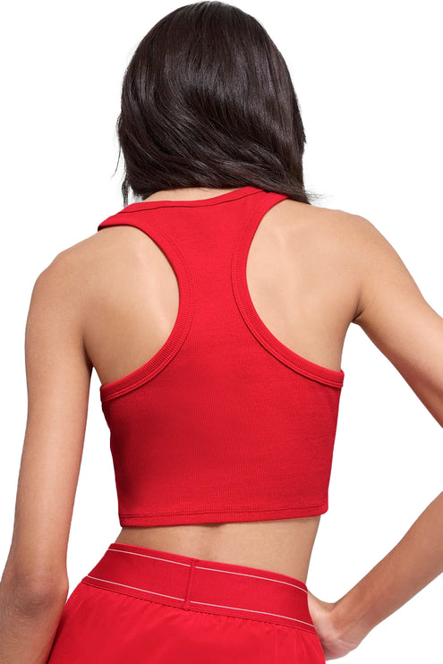 alo Women's Aspire Tank Bright Red/White