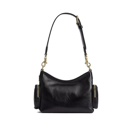 Coach Women's Laurel Shoulder Bag 22 With Pockets Gold/Black