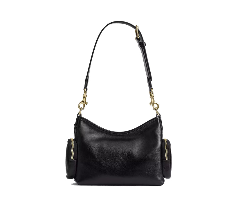 Coach Women's Laurel Shoulder Bag 22 With Pockets Gold/Black
