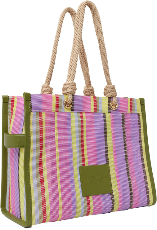 Marc Jacobs Women's The Stripe Mesh Large Tote Bag Purple Multi