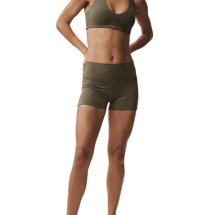 alo Women's Softsculpt Base Bra Olive Tree