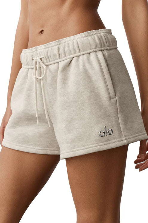 alo Women's Accolade Short Oatmeal Heather