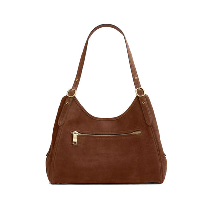 Coach Women's Erin Shoulder Bag Suede/Gold/Warm Brown