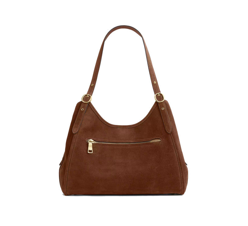 Coach Women's Erin Shoulder Bag Suede/Gold/Warm Brown