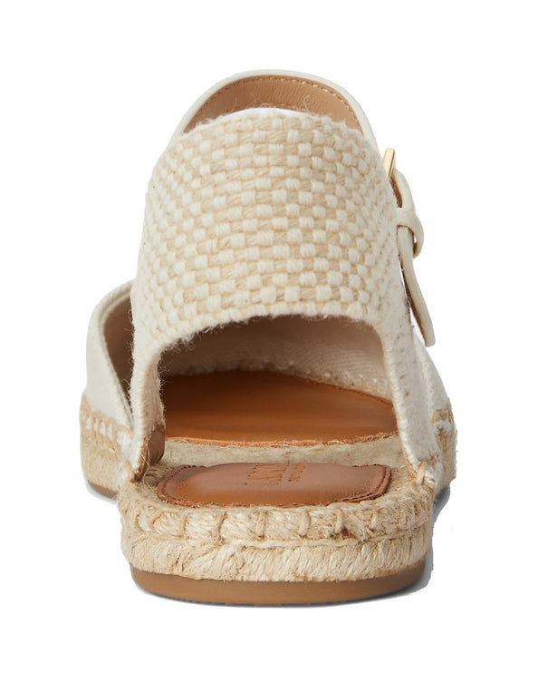 Polo Ralph Lauren Women's Robby Canvas Espadrille Flat Soft White/Navy/Red