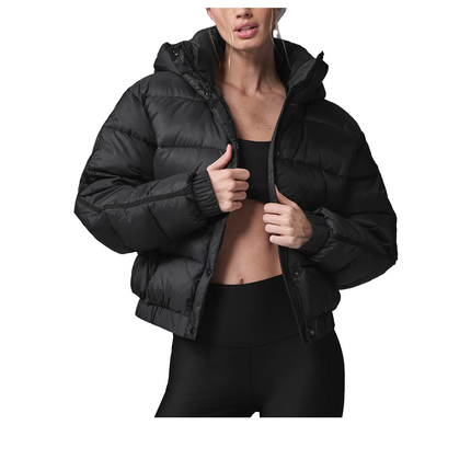 alo Women's Aspen Love Puffer Jacket Black