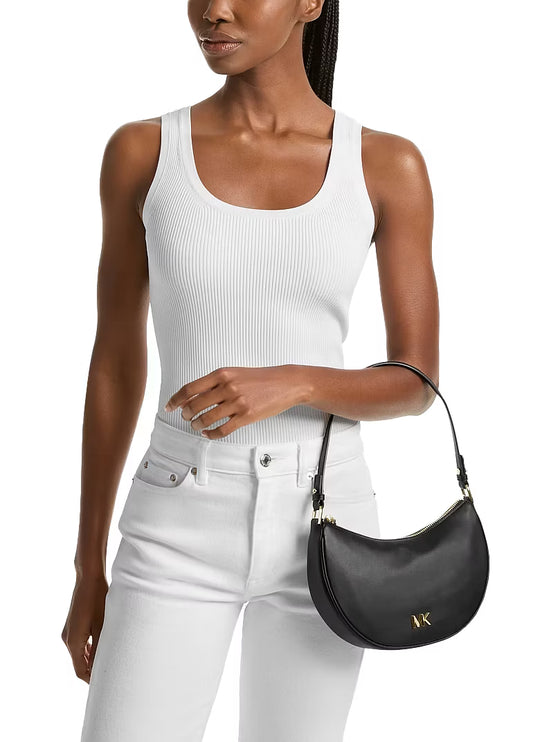 Michael Kors Women's Kyla Small Leather Pochette Black/Gold