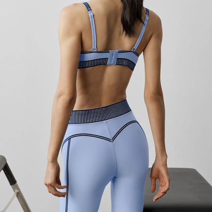 alo Women's Airlift Line Up Bra Light Provence Blue