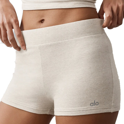 alo Women's Sway My Way Micro Short Oatmeal Heather