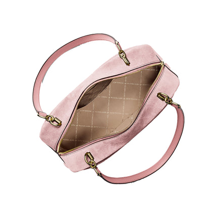 Michael Kors Women's Cecily Medium Suede Shoulder Bag Powder Blush/Gold