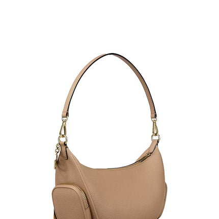 Michael Kors Women's Merritt Small Pebbled Leather Crossbody Bag Camel/Gold