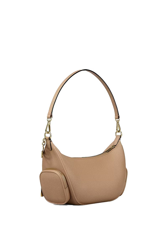 Michael Kors Women's Merritt Small Pebbled Leather Crossbody Bag Camel/Gold