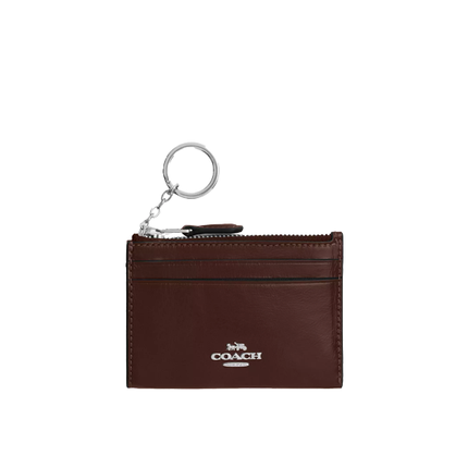 Coach Women's Mini Skinny Id Case Silver/Maple