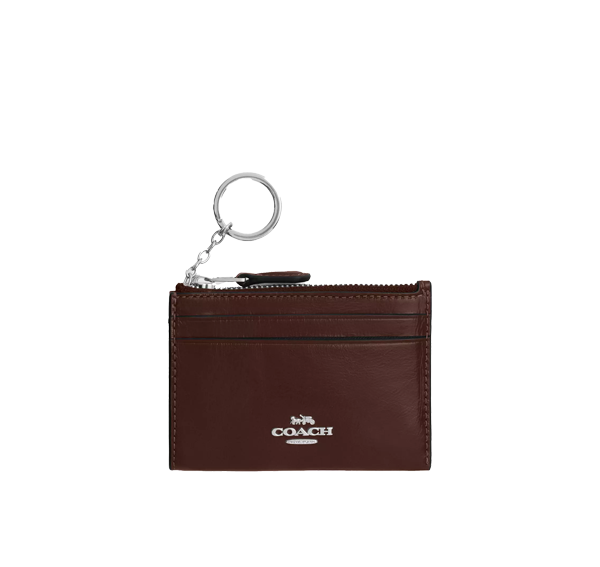 Coach Women's Mini Skinny Id Case Silver/Maple