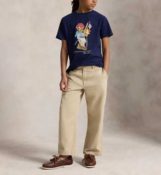 Polo Ralph Lauren Boy's Polo Bear Cotton Jersey Tee Newport Navy