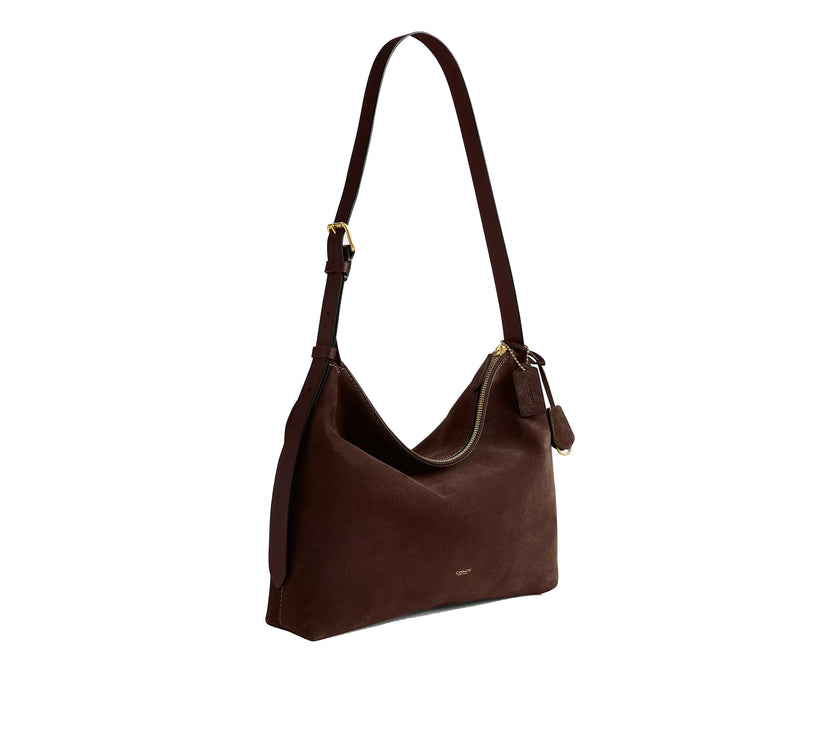Coach Unisex Mott Messenger Bag 38 Dark Chocolate Suede