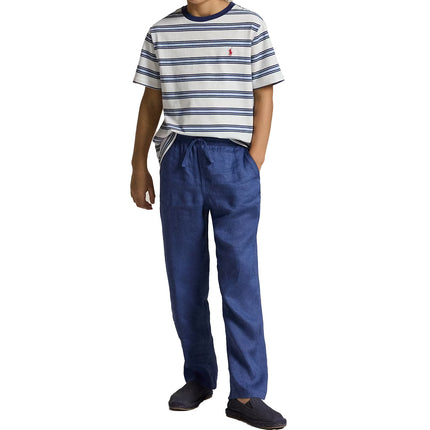 Polo Ralph Lauren Boy's Striped Cotton Jersey Tee Deckwash White Multi