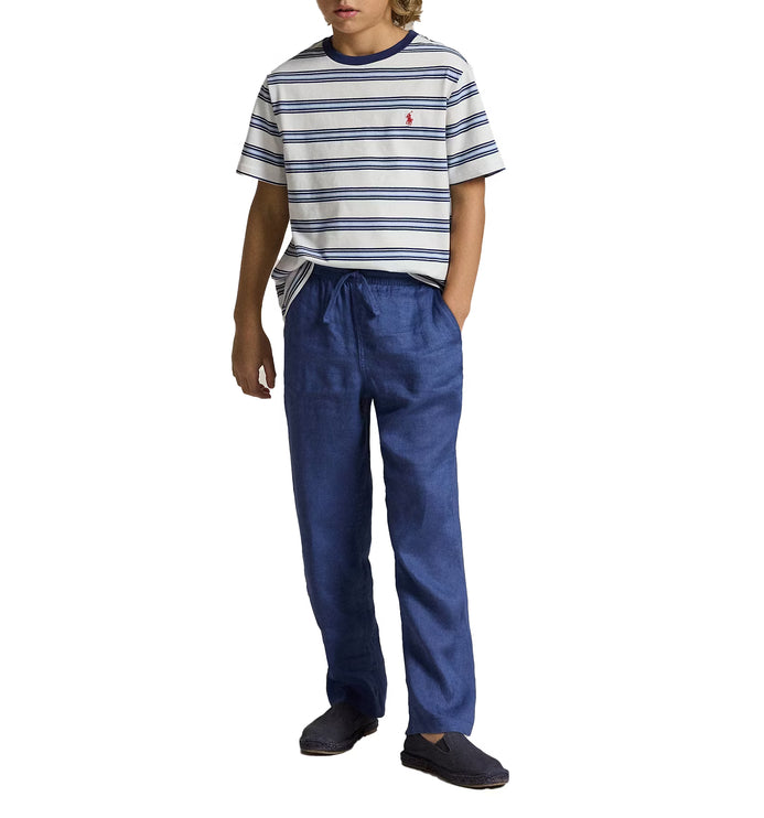 Polo Ralph Lauren Boy's Striped Cotton Jersey Tee Deckwash White Multi