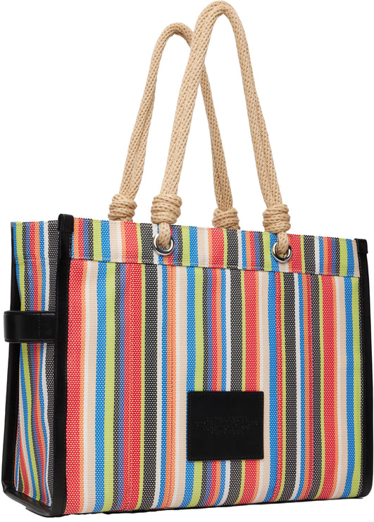 Marc Jacobs Women's The Stripe Large Tote Bag Red Multi
