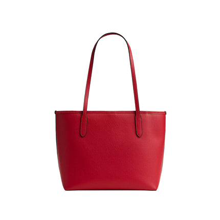 Coach Women's Medium City Tote Bag Gold/Bright Cardinal