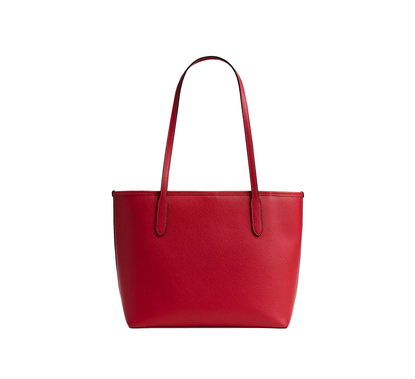Coach Women's Medium City Tote Bag Gold/Bright Cardinal