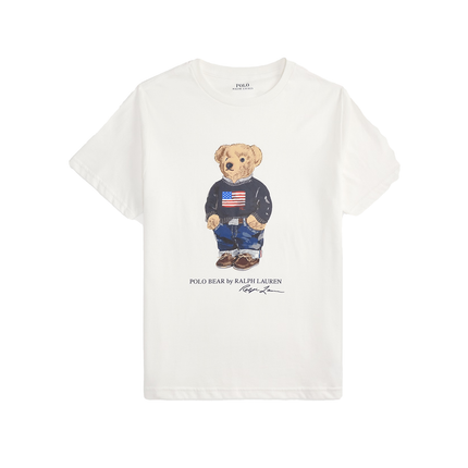 Polo Ralph Lauren Boy's Polo Bear Cotton Jersey Tee White Core Bear