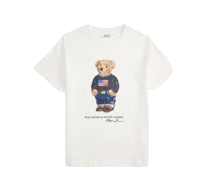 Polo Ralph Lauren Boy's Polo Bear Cotton Jersey Tee White Core Bear