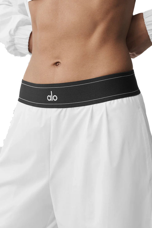 alo Women's Suit Up Trouser (Long) White/Black