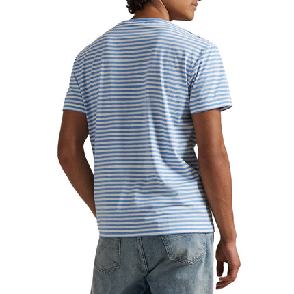 Polo Ralph Lauren Men's Classic Fit Striped Jersey T-Shirt Bristol Blue/White