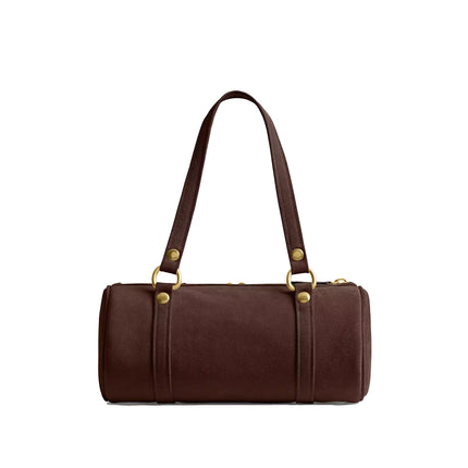 Coach Women's Kisslock Barrel Bag Brass/Dark Chocolate