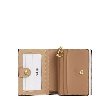 Coach Women's Snap Wallet With Cherry Print Gold/Chalk Multi