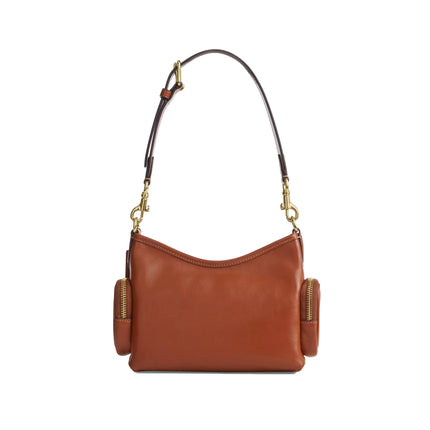 Coach Women's Laurel Shoulder Bag 22 With Pockets Gold/Cinnamon